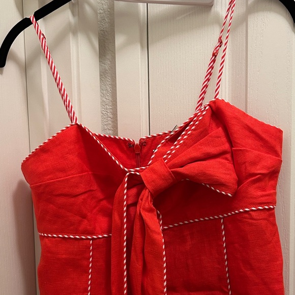 NWT FARM Rio Vibrant Red Midi Dress, M - Picture 6 of 7